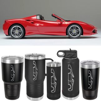 Ferrari 488 Spider Silhouette Drinkware - Tumbler and Water Bottle Styles Available!