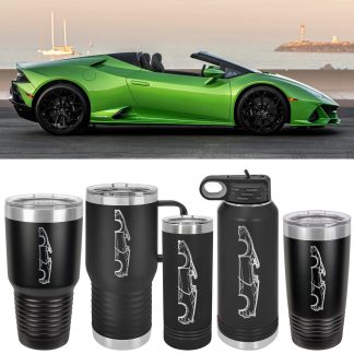 Lamborghini Huracan EVO Spyder Silhouette Drinkware - Tumbler and Water Bottle Styles Available!