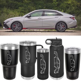 Elantra N Silhouette Drinkware - Tumbler and Water Bottle Styles Available!