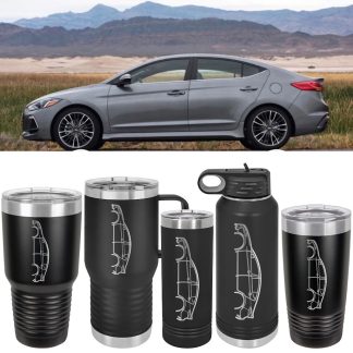 Elantra Sport Silhouette Drinkware - Tumbler and Water Bottle Styles Available!