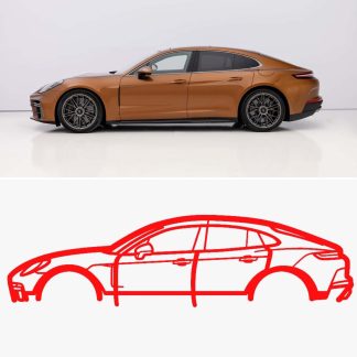Panamera 3rd Gen (972) Silhouette Line Wall Art